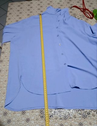 Camicia oversize blu taglia unica
