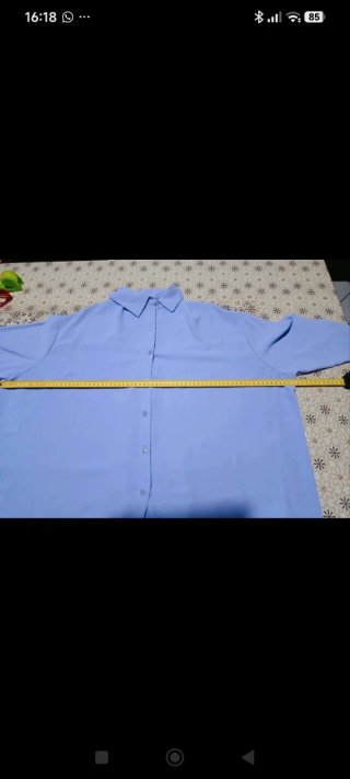 Camicia oversize blu taglia unica