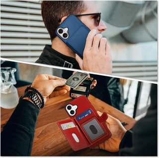 SHIELDON Custodia a Portafoglio iPhone 16 Plus 6,7''