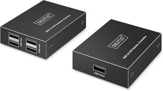 DIGITUS Extensor USB 2.0 150m Red Cat 6 HUB USB-A