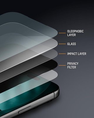 Protettore schermo anti-spia Mous per iPhone 17 6,3''