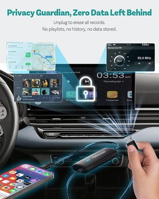 Ottocast Mirror Touch 2025 Adaptador CarPlay 3en1