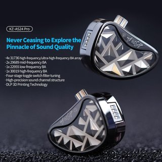KZA COUSTICS AS24 PRO Auriculares HiFi IEM 24 BA