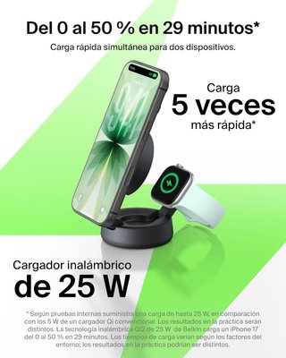 BELKIN UltraCharge 2en1 Qi2 25W MagSafe PD 45W