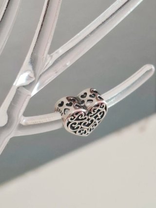 Charm Corazón Filigrana Plata