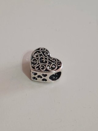 Charm Corazón Filigrana Plata