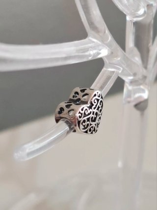 Charm Corazón Filigrana Plata