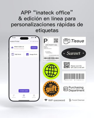 INATECK PR50 Impresora Térmica Etiquetas 4x6'' BT