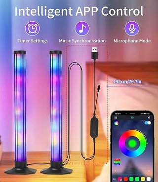 LEAZZLE Barra Luces LED Sincronización Música RGB