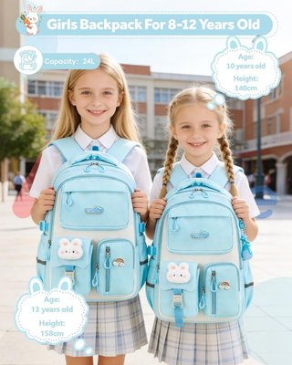 AMYTHE MOCHILA niña ligera nylon 31×17×45cm Azul