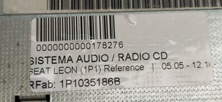 SISTEMA AUDIO / RADIO CD SEAT LEON (1P1) Reference