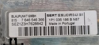 SISTEMA AUDIO / RADIO CD SEAT LEON (1P1) Reference