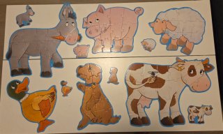 Puzzle Djeco Gigante 6 Puzzles Animales Granja