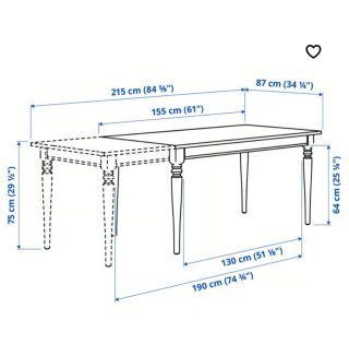 Mesa comedor extensible Ikea Rosentorp