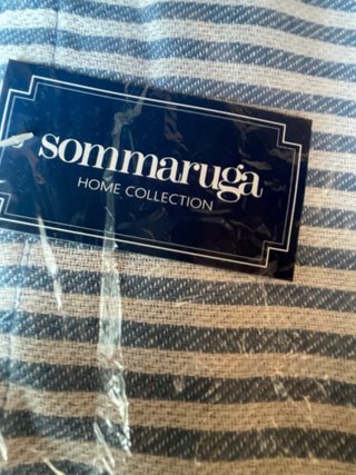 Set telo mare con borsa a righe blu