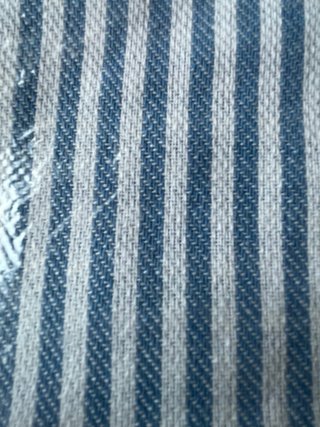 Set telo mare con borsa a righe blu