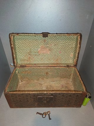 Cofre Antiguo Madera Corbin (c. 1890) - 2 llaves