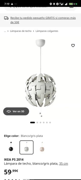 Lámpara colgante IKEA 2014