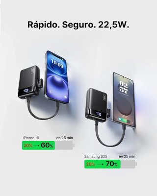 INIU Power Bank 20000mAh 22.5W Carga Rápida