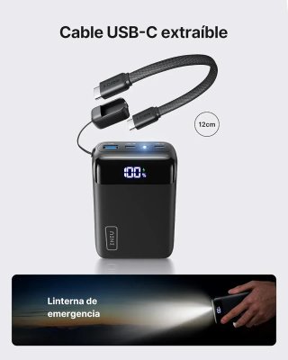 INIU Power Bank 20000mAh 22.5W Carga Rápida