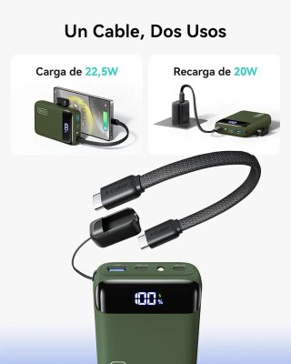 INIU Power Bank 20000mAh 22.5W Verde