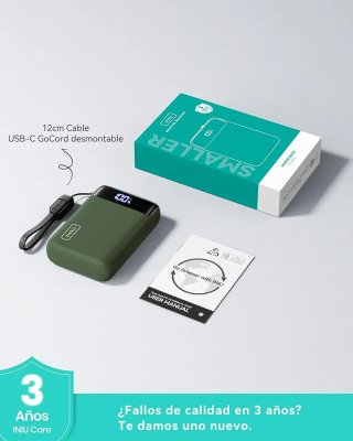 INIU Power Bank 20000mAh 22.5W Verde