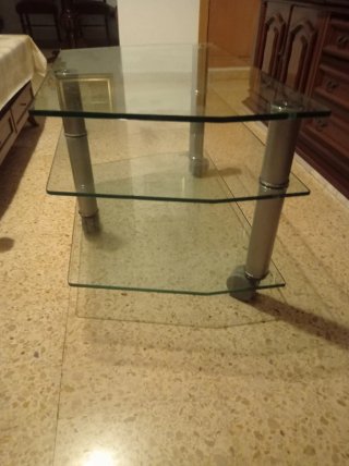 Mesa de cristal 3 pisos