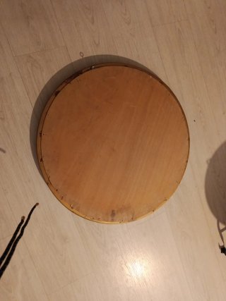 Espejo Redondo Madera Dorada