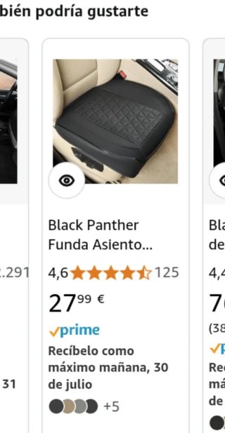 2 Fundas asiento coche negras