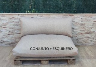 Conjunto de cojines para palet + esquinero