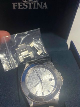 Reloj Festina plateado y azul