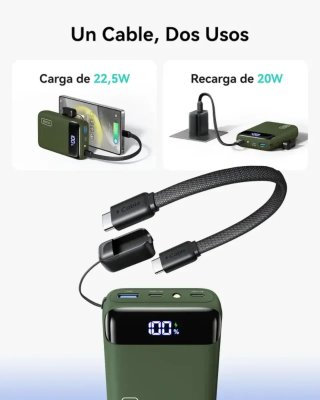 INIU Power Bank 20000mAh 22.5W Verde