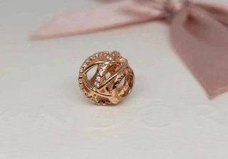 Charm Pandora Oro Rosa Pavé