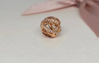 Charm Pandora Oro Rosa Pavé