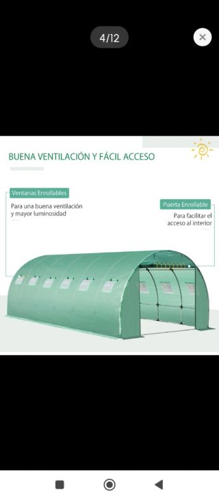 Lona de repuesto para invernadero Outsunny