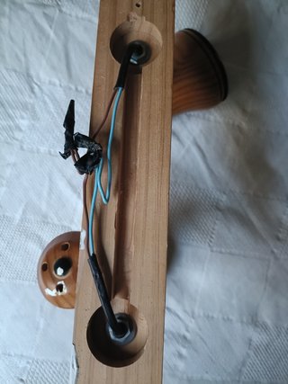 Aplique rústico madera y metal