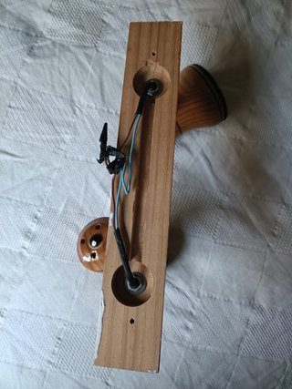Aplique rústico madera y metal