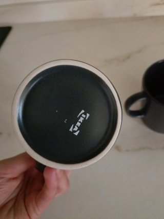 Juego 2 tazas Ikea porcelana negra