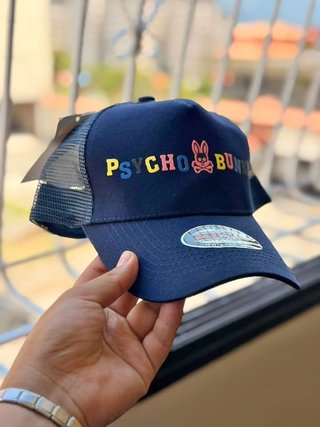 Gorra Psycho Bunny Malla Azul Multicolor