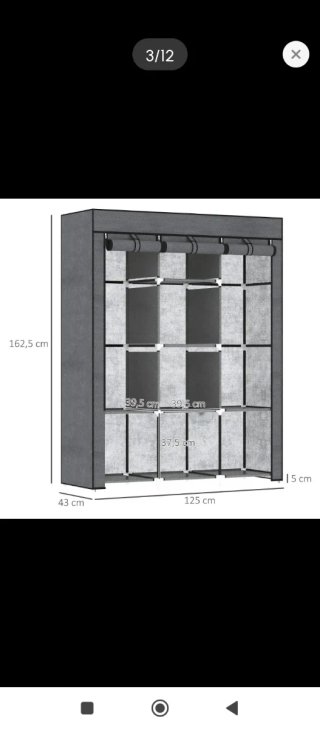 Mueble Organizador Tela Gris