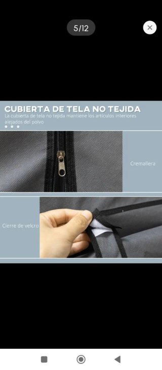 Mueble Organizador Tela Gris