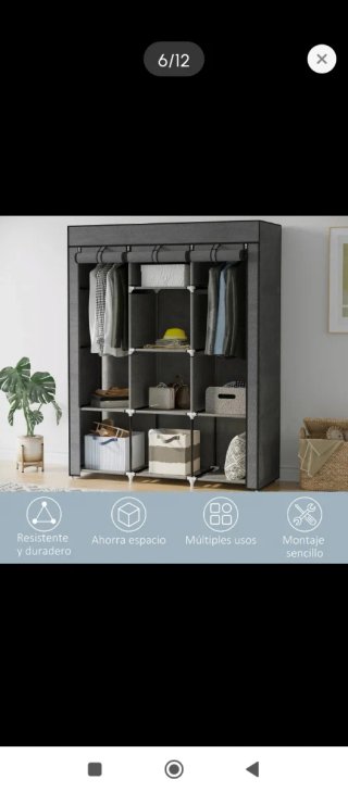 Mueble Organizador Tela Gris
