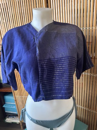 Bolero blu/argento taglia unica