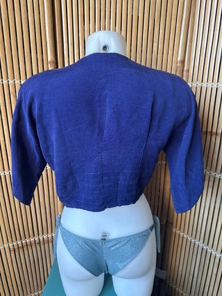 Bolero blu/argento taglia unica