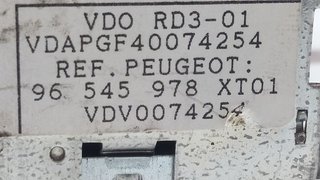 SISTEMA AUDIO / RADIO CD PEUGEOT 307 CC (S1) 2.0