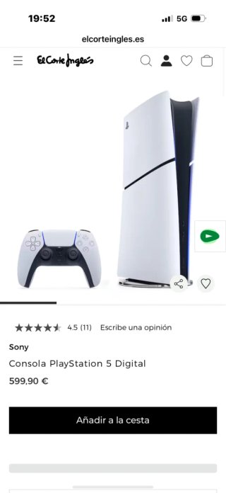 Consola PlayStation 5 Digital Blanca