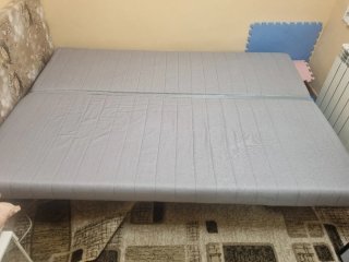 Sofá Cama Gris Tela