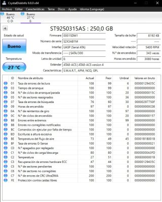 Disco Duro Seagate 2.5 250 GB