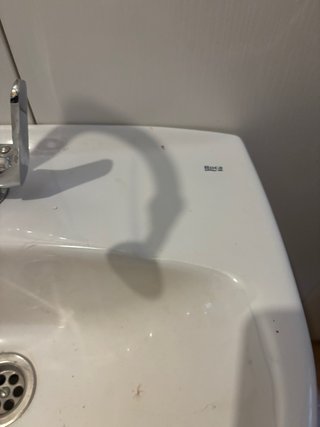 Lavabo de pie con grifo flexible agua fria