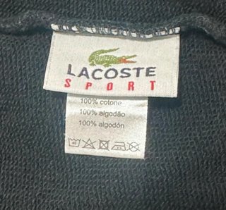 Sudadera Lacoste Negra Cremallera Logo